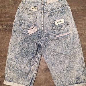 Vintage Acid Wash High Wasted Bermuda Jeans Shorts